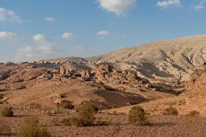 View to rock apartments, Little Petra