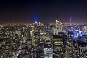 View from Rockefeller Center at night