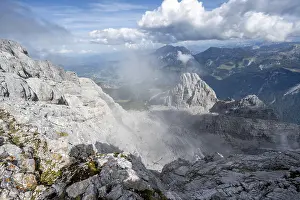 View of the rocky summit of the Kleiner Watzmann