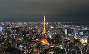 View from Roppongi Hills, city view from Tokyo at night