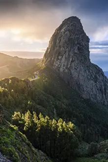 View of the Roque de Agando rock tower