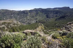 View from Roque Nublo, cultic rock of the ancient Canarians
