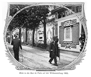 View of the Rue de Paris street during the 1900 World's Fair