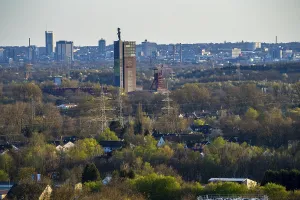 View over the Ruhr area from Gelsenkirchen in south direction to Essen