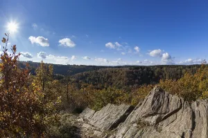 View of the Selketal in autumn