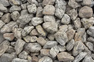 Framed Print : Top view of smooth white pebbles and stones texture for garden landscaping and decoration