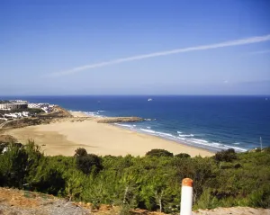 View to the south along the Atlantic coast of Cape Spartel, Morocco, North Africa 1999, Africa