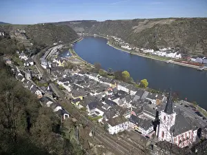View of St. Goar and Rheinfels Castle
