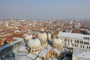 View of St Mark's Basilica as seen from St Mark's Campanile