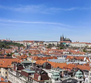 View of Stare Mesto (Old City) and and St