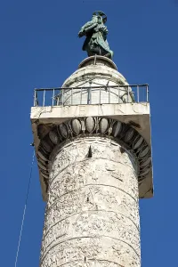 View from bottom to top of statue of Apostle Peter