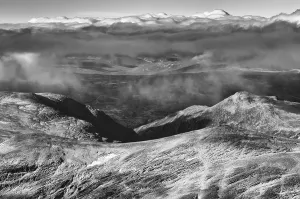 View from Storstyggesvanatinden mountain over the Dovrefjell-Sunndalsfjella National Park