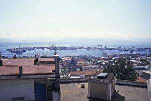 View across the Strait of Messina from Messina, Sicily, Italy, 1999, Europe