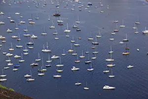 View from Sugar Loaf Mountain to the boat harbour in the Enseada de Botafogo