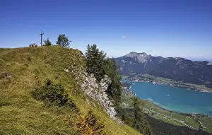 View from the summit of the Bleckwand to the Wolfgangsee