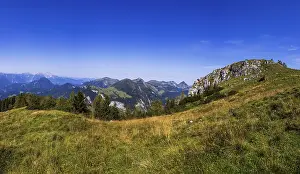Category Mountain Landscapes Prints: View from the summit of the Einberg into the Osterhorn group