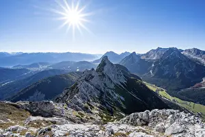View at the summit of the Grosse Arnspitze