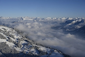 Category Mountain Landscapes Prints: View from the summit of the Hohe Salve to the Brixenthal with Kitzbuehler Horn