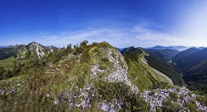 View from the summit of the Holzeck to the Gennerhorn and Koenigsberger Horn