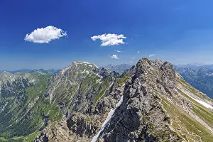 View from the summit of the Nebelhorn towards the Rotspitze