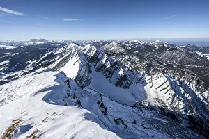 View from the summit of the Sonntagshorn in winter