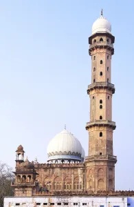 Side view of Taj-ul masjid built in 1868 by Shah Jahan begum