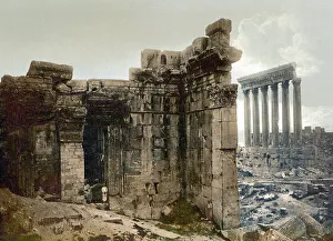 View of two temples, Baalbek, Holy Land
