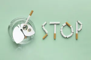 Top view no tobacco day elements assortment