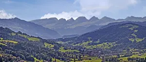 Framed Print : View from Toggenburg to the Appenzell Alps