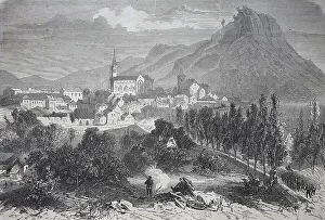 View of the town of Forbach, France