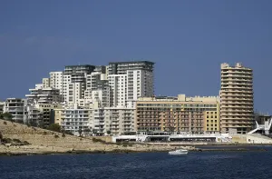 View of the town of Sliema, Malta