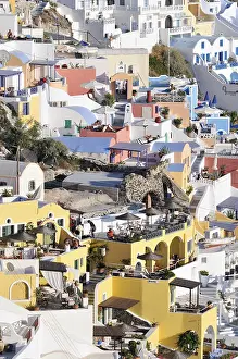 View over the town of Thira, Fira