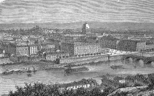 View of Turin in Italy in 1865