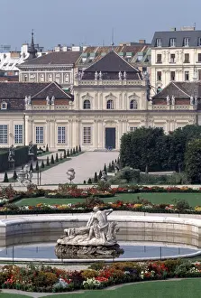 View from the upper garden to the lower Belvedere
