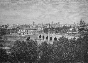 View of Valencia, Spain, historical picture