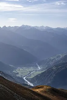 Category Mountain Landscapes Prints: View from the Venet to the Oberinntal in the morning light