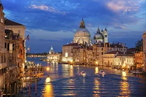 View of Venice Grand Canal with boats