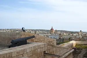View over Victoria, Rabat, biggest city of Gozo island