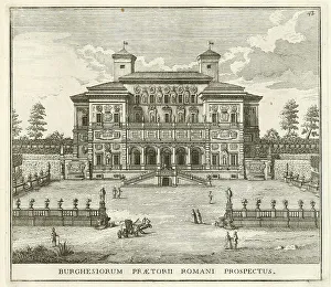 View of the Villa Borghese Palace
