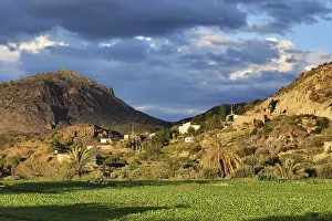 View of the village of Grima in the evening light