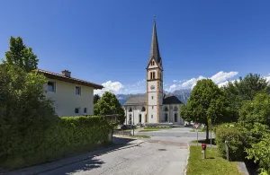 View of the village with parish church