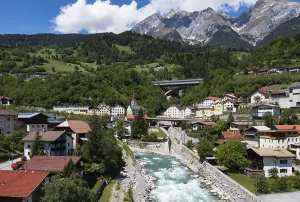 View of the village, River Sanna