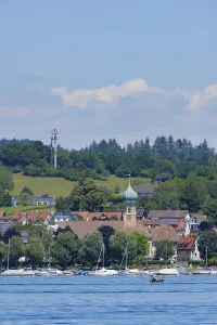 View of the village with St. Nicholas Church
