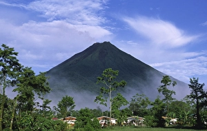 View of the volcano Arenal, close to La Fortuna
