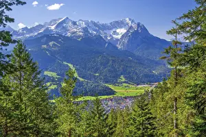 View from Wank 1780m to valley