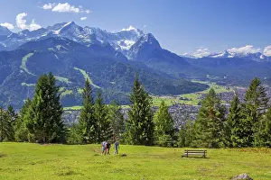 View from Wank 1780m to valley