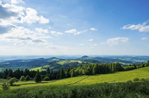 Category Mountain Landscapes Prints: View from Wasserkuppe, nature park Park Hessische Rhoen