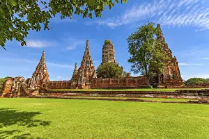 View of Wat Chai Wattanaram in Ayutthaya Thailand
