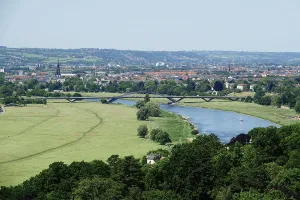 View from the WeiBer Deer district over Dresden