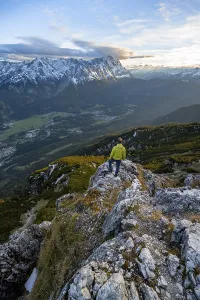 View of Wetterstein mountains with Zugspitze